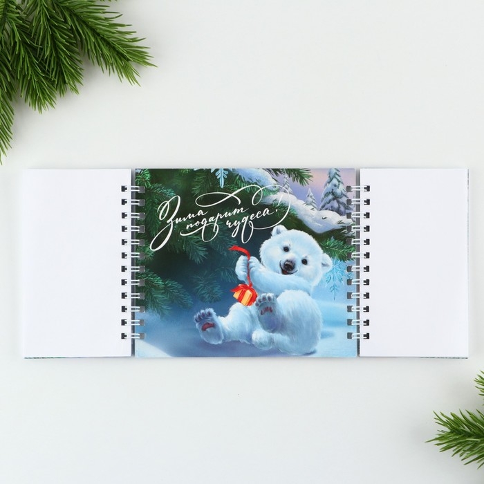 Блокнот новогодний двойной на гребнях &laquo;Мечты сбываются&raquo;