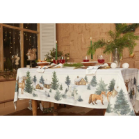 Набор столовый Этель "Forest animals" скатерть 150х110 +/-2см с ГМВО, салфетки 40х40см-4шт