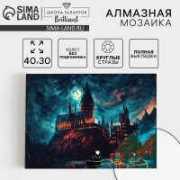 Алмазная мозаика с полным заполнением на холсте &laquo;Замок&raquo;, 30 х 40 см