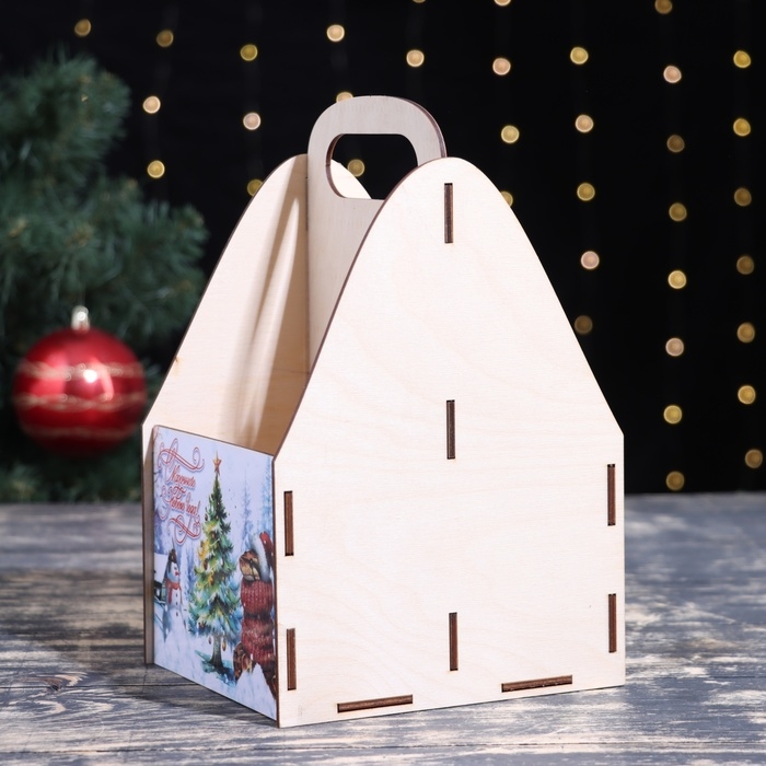 Ящик для пива Ящик для пива "Сказочного Нового Года!" символ года, подарки, 15 х 15 х 25 см