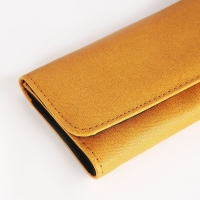 Кошелёк женский на кнопке, цвет жёлтый