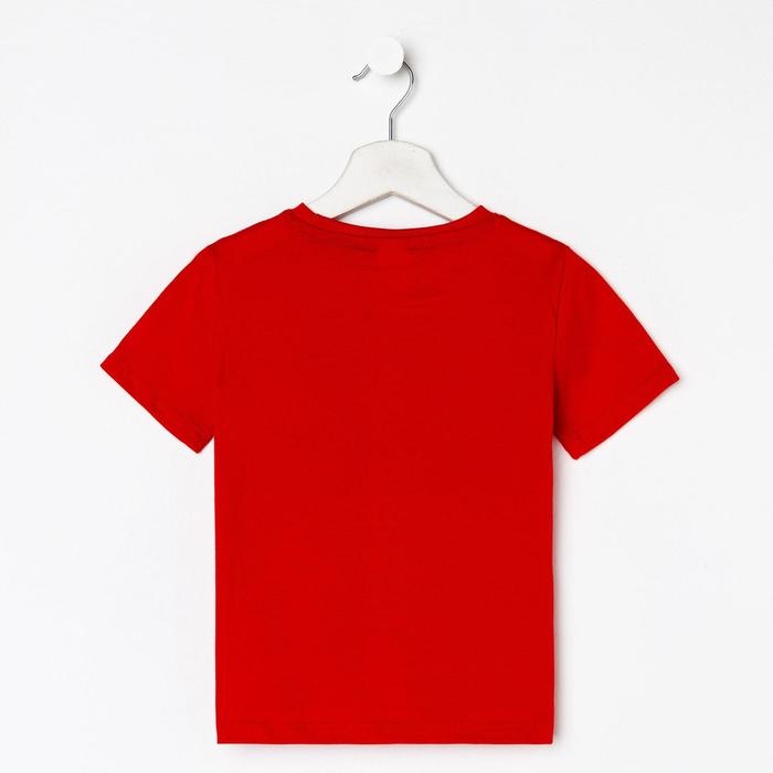 Футболка "Хаха" Микки Маус, рост 122-128, красный