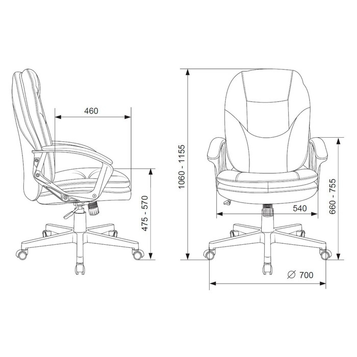Кресло руководителя CH-868N, темно-коричневый NE-15, экокожа