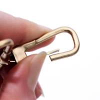 Карабин металлический, 50 &times; 45 мм / 38 &times; 3 мм, 5 шт, цвет золотой