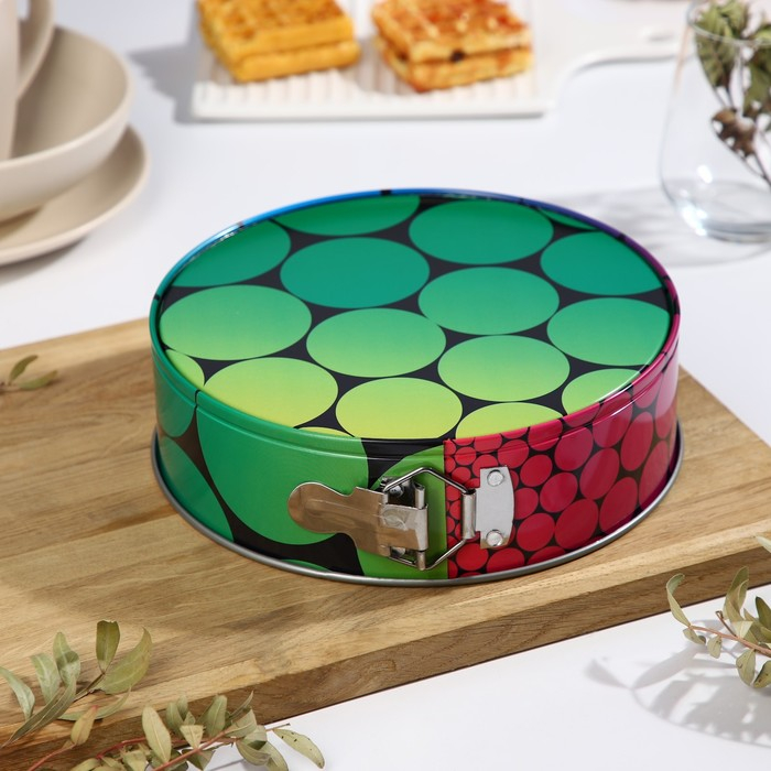 Форма для выпечки и выкладки с регулировкой размера &laquo;Никис&raquo;, d=22 см, h=7.5 см, антипригарное покрытие, цвет МИКС