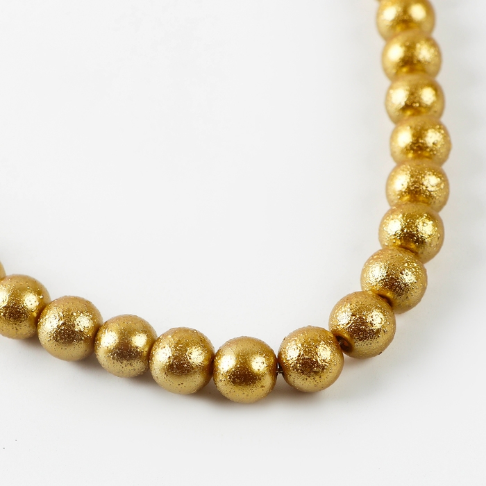 Бусины из стекла, набор 78 шт., размер 1 шт. &mdash; 10 мм, цвет жёлтое золото