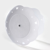 Этажерка-фруктовница круглая &laquo;Вивьен&raquo;, 2 яруса, d=22 см, d=26 см, цвет белый