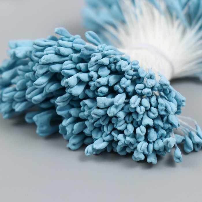 Тычинки для цветов "Синий" набор 360 шт длина 6 см