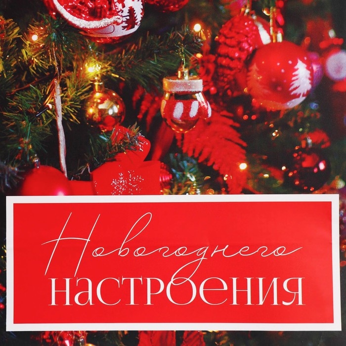 Пакет подарочный новогодний ламинированный &laquo;Новогоднее настроение&raquo;, ML 21 х 25 х 8 см, Новый год