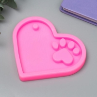 Молд силикон "Сердечко с лапкой" Молд силикон "Сердечко с лапкой"