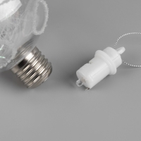 Ёлочный шар &laquo;Ледяной узор&raquo;, батарейки, 1 LED, свечение RGB