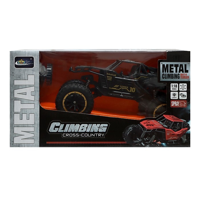 Джип &laquo;Вездеход&raquo;, радиоуправление, дым, элементы из металла, черный