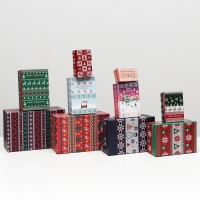 Набор коробок 10 в 1 "Вязаный", 30,5 х 19 х 13 - 12 х 6,5 х 4 см