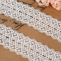 Кружево вязаное, 45 мм &times; 10 &plusmn; 1 м, цвет белый