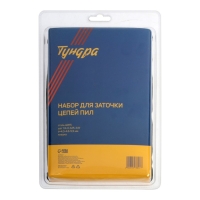 Набор для заточки цепей пил ТУНДРА, сталь ШХ15, шаг 1/4-0.325-3/8", d=4.0-4.8-5.5 мм, плашки 93788 Набор для заточки цепей пил ТУНДРА, сталь ШХ15, шаг 1/4-0.325-3/8", d=4.0-4.8-5.5 мм, плашки 93788