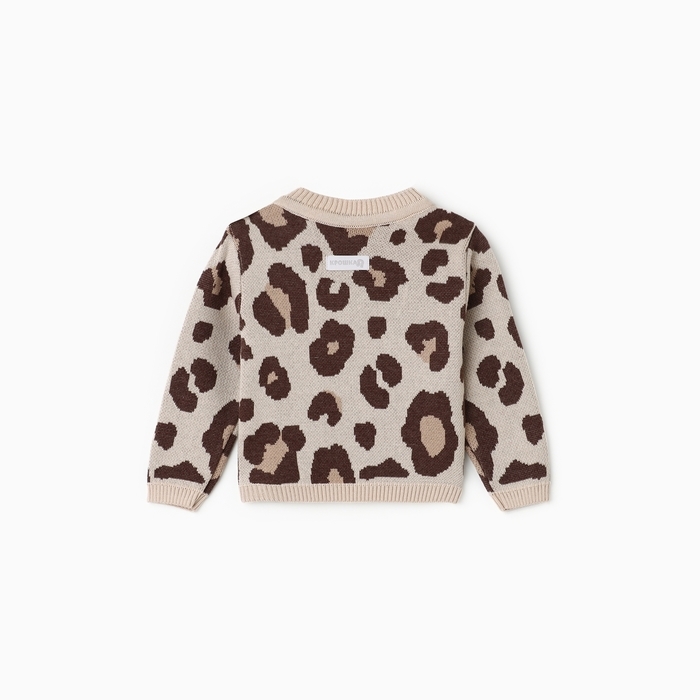Джемпер вязаный Крошка Я &laquo;Леопард&raquo; рост 68-74 см