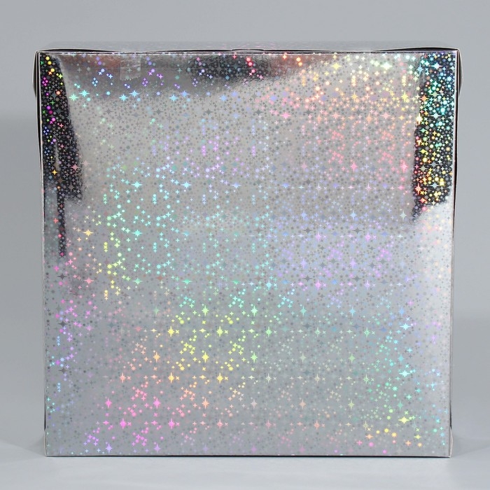 Коробка для капкейков, кондитерская упаковка с окном, 9 ячеек &laquo;Звёздочки&raquo;, 25 х 25 х 10 см