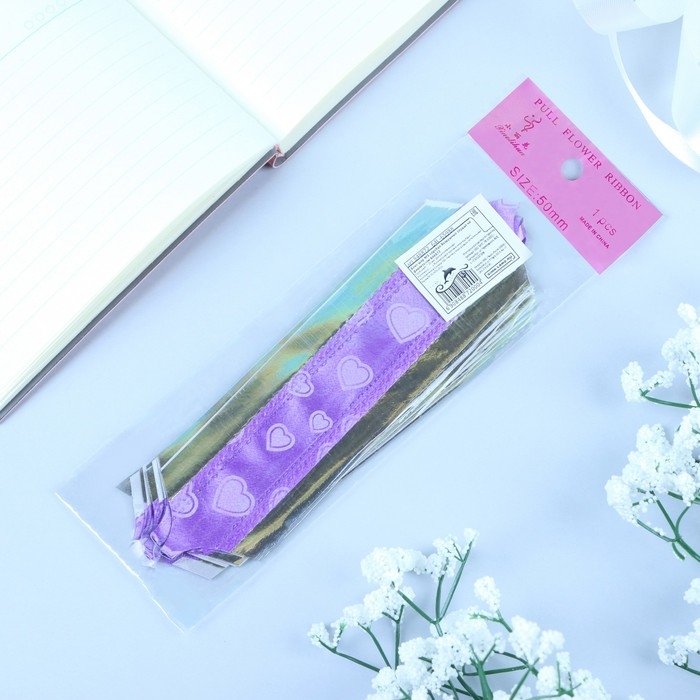 Бант-шар №5 &laquo;Воздушные сердца&raquo;, фиолетовый