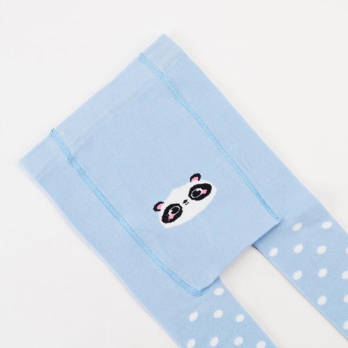 Колготки Крошка Я &laquo;Панда&raquo;, цвет голубой, рост 98-104 см
