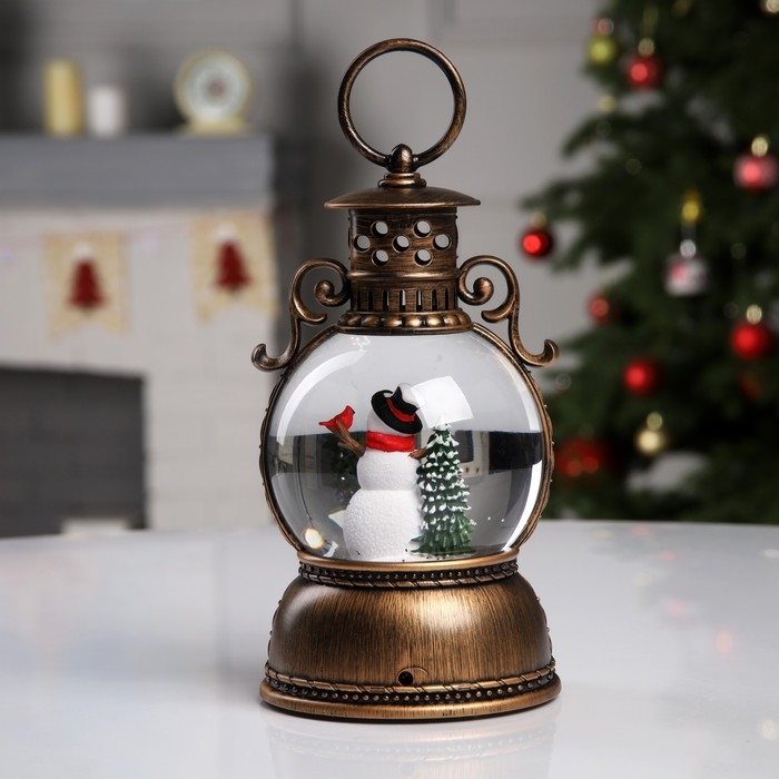 Светодиодная фигура «Фонарь со снеговиком» 11 × 19 × 11 см, пластик, батарейки ААх3 (не в комплекте), USB, свечение тёплое белое Светодиодная фигура «Фонарь со снеговиком» 11 × 19 × 11 см, пластик, батарейки ААх3 (не в комплекте), USB, свечение тёплое белое