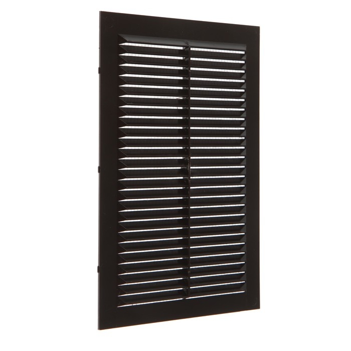 Решетка вентиляционная "КосмоВент" Люкс Л170КР, 240х170мм, с сеткой, неразъемная, коричневая