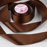 Лента атласная, 50 мм &times; 23 &plusmn; 1 м, цвет тёмно-коричневый №32