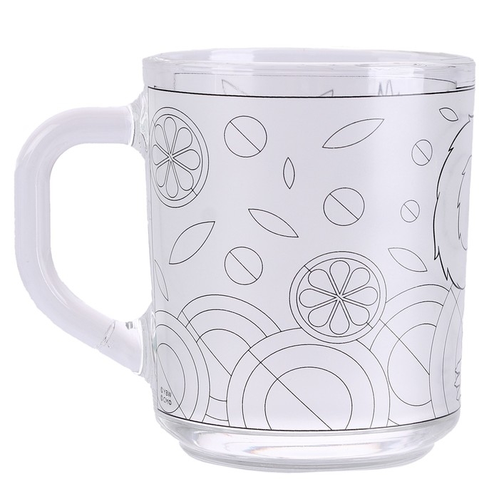 Кружка 230 мл, в наборе с красками и кисточкой «Чебурашка», стекло Кружка 230 мл, в наборе с красками и кисточкой «Чебурашка», стекло