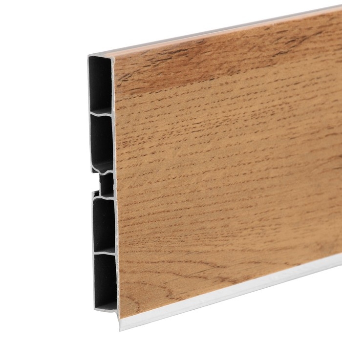 Цоколь ПВХ, 4000х100 мм, дуб вотан