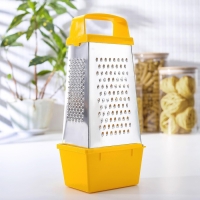 Тёрка &laquo;Комфорт&raquo;, 4 грани и контейнер 450 мл, 11&times;8,5&times;27 см, цвет МИКС