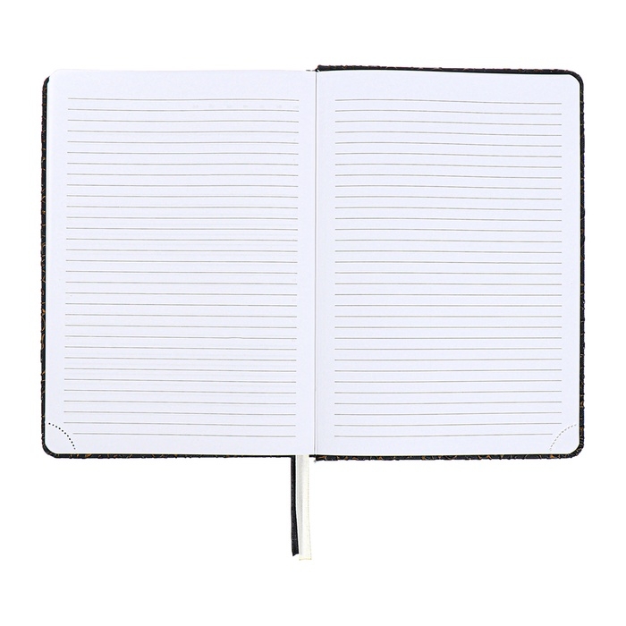 Ежедневник недатир A5 136л кожзам deVENTE. Arcadia,тв обл с пор,перф,ляс, бл70,черн