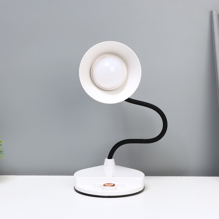 Настольная лампа Настольная лампа "Парасоль" LED, от USB/АКБ 6 Вт сенсор 3000-6000 белый 14х10х37 см RISALUX 1006342