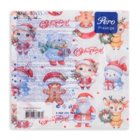 Новогодние салфетки бумажные Pero Prestige &laquo;Сказочные помощники&raquo;, 3 слоя, 33х33 см, 20 шт
