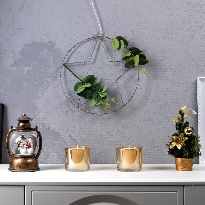 Светодиодная фигура «Звезда» 31 см, металл, батарейки ААх2 (не в комплекте), свечение тёплое белое Светодиодная фигура «Звезда» 31 см, металл, батарейки ААх2 (не в комплекте), свечение тёплое белое