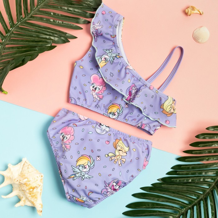 Купальник детский Мой маленький пони, рост 122-128 (34), фиолетовый