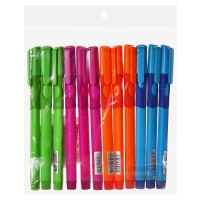 Набор шариковых ручек 12 штук, 0,7мм, корпус с резиновым держателем, чернила синие, МИКC Набор шариковых ручек 12 штук, 0,7мм, корпус с резиновым держателем, чернила синие, МИКC