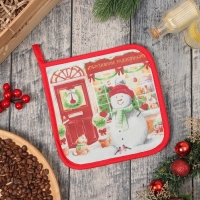 Прихватка "Зимние радости" 19х19см,100% х/л,ватин 250г/м2