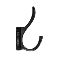 Крючок мебельный CAPPIO PASSION, двухрожковый, черный Крючок мебельный CAPPIO PASSION, двухрожковый, черный