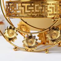 Фруктовница металлическая &laquo;Богема&raquo;, 26&times;17&times;27 см, цвет золотой