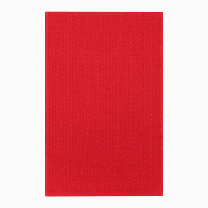 Набор кухонных полотенец Доляна, цвет бордовый, 35х60см-2шт, 100% хлопок, вафля, 220 гр/м2