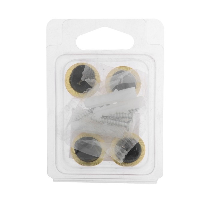 Зеркалодержатель, d=20 мм, без сверления, цвет золото, 4 шт.