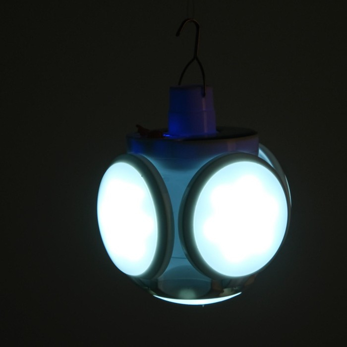 Фонарь кемпинговый аккумуляторный, 30 Вт, 2200 мАч, солнечная батарея, 11 х 13.5 см, USB Фонарь кемпинговый аккумуляторный, 30 Вт, 2200 мАч, солнечная батарея, 11 х 13.5 см, USB