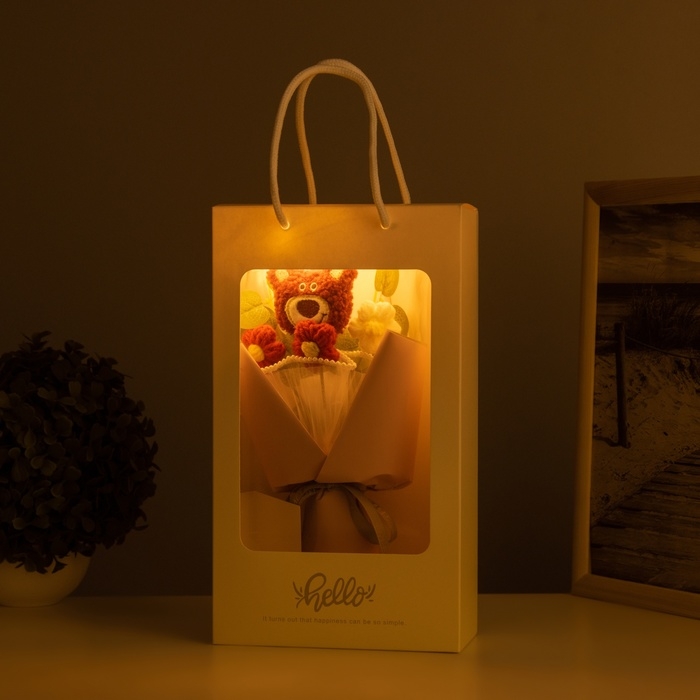 Ночник &laquo;Букет&raquo; (медведь) LED 3хAG10 8х17х29см