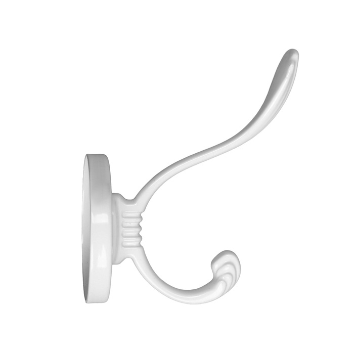 Крючок мебельный CAPPIO GRACE, двухрожковый, белый Крючок мебельный CAPPIO GRACE, двухрожковый, белый