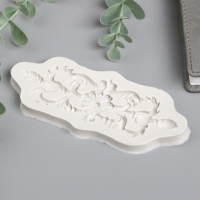 Молд силикон "Узор - цветок и вензеля" 5,7х13,3 см