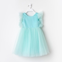 Платье для девочки с крылышками KAFTAN, размер 30 (98-104 см), цвет бирюзово-голубой