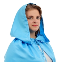 Карнавальный плащ, взрослый, длина 120 см., атлас, цвет коралловый