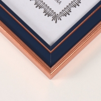 Фоторамка пластик формат А4 "Тёмно-синяя с медной обводкой" 1,4х24,2х32,9 см