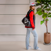 Сумка спортивная на молнии, боковой карман/сетка, регулируемый ремень, маленький размер, цвет чёрный Сумка спортивная на молнии, боковой карман/сетка, регулируемый ремень, маленький размер, цвет чёрный