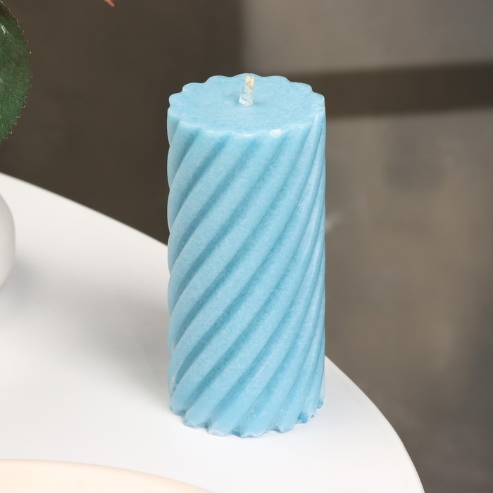 Свеча-цилиндр "Спираль", 5х10 см, нива, 6 ч