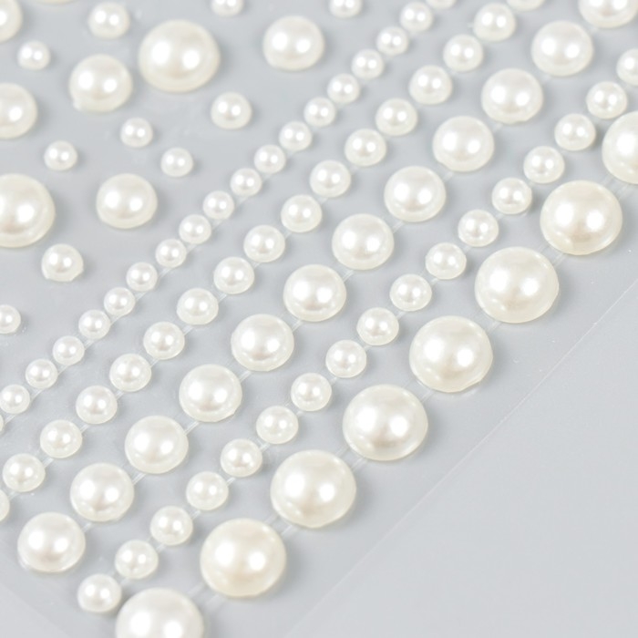 Наклейка пластик жемчужины "Кружочки" 10,5х16 см